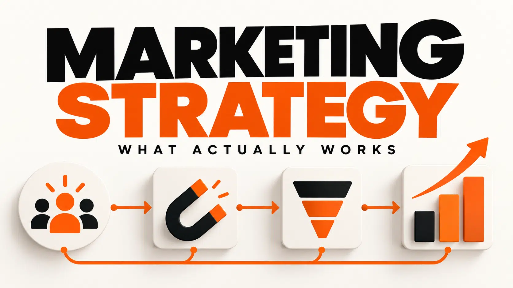 Marketing strategy framework for service businesses showing audience, lead generation, funnel and business growth
